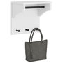 Voir la diapositive 1 : VIDAXL Porte-manteau mural SANDNES blanc 43x30x42 cm bois massif pin