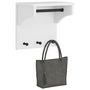 Voir la diapositive 1 : VIDAXL Porte-manteau mural SANDNES blanc 43x30x42 cm bois massif pin