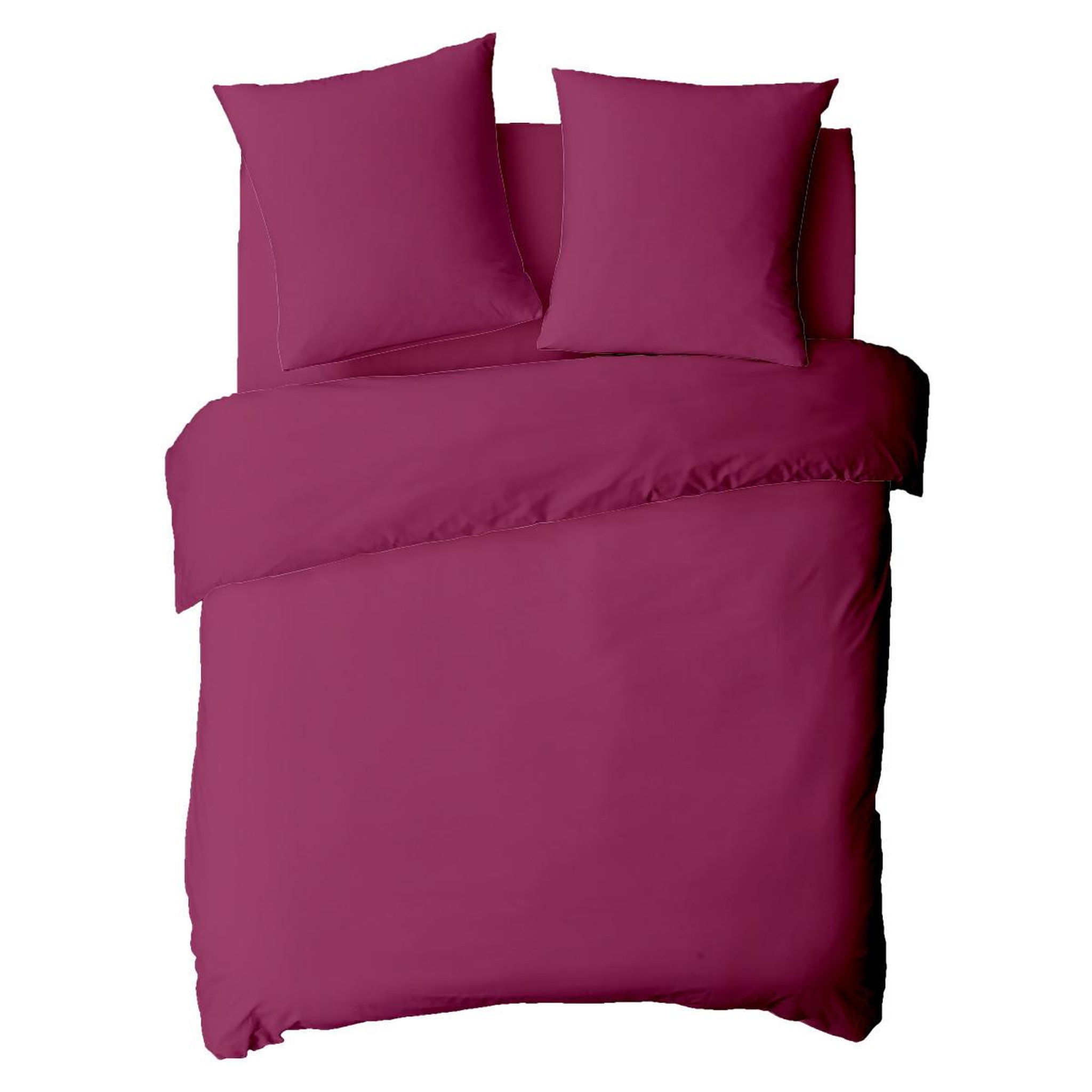 Voir la diapositive 2 : FUTURE HOME Housse de couette en coton 57 fils unie