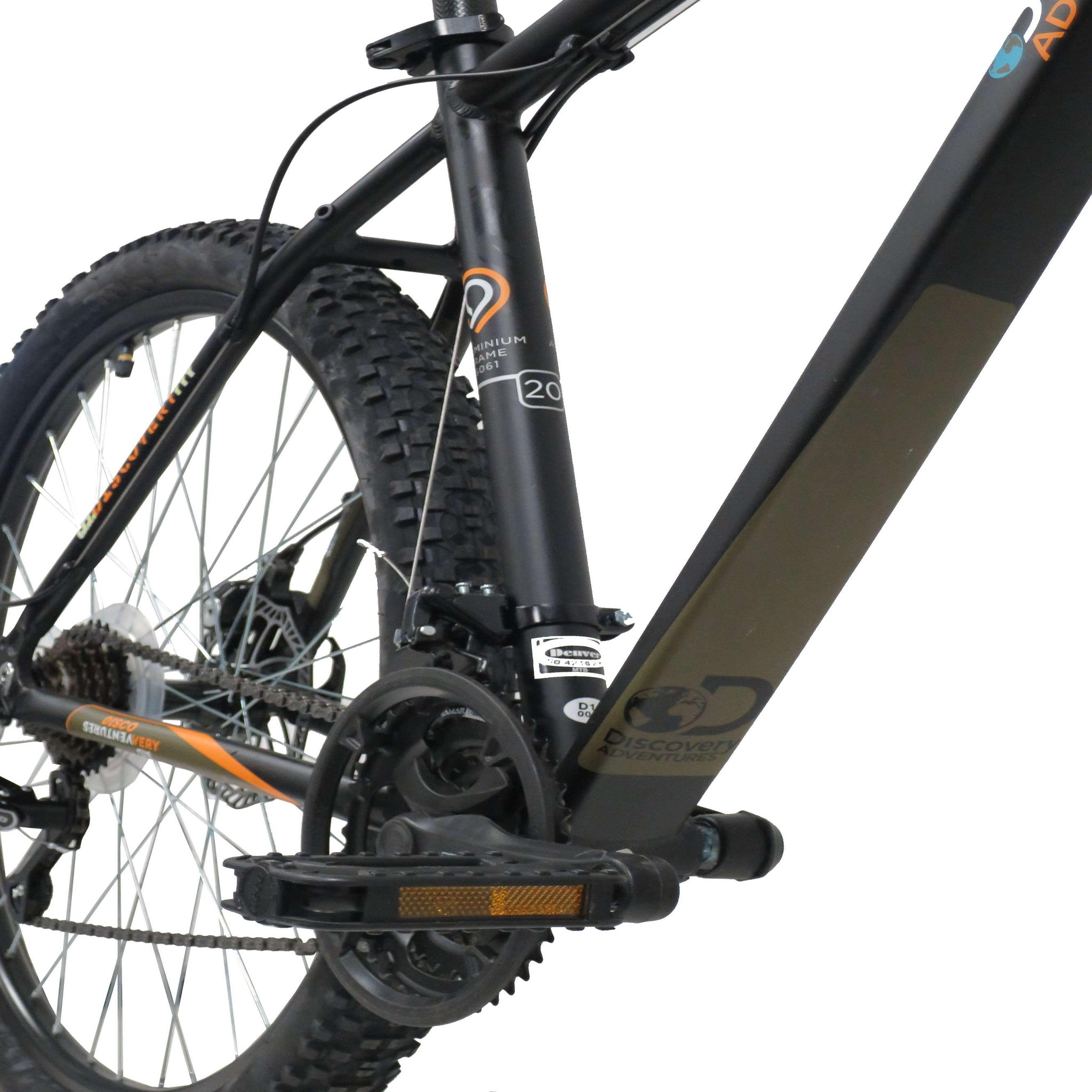 Voir la diapositive 4 : DISCOVERY ADVENTURES Vélo VTT 27,5'' Rigide Homme  Discovery Adventures  - Cadre Alu -  Double Freins à Disque - Dérailleur Shimano - Sélecteurs à gâchettes -  Fourche télescopique - Potence headset