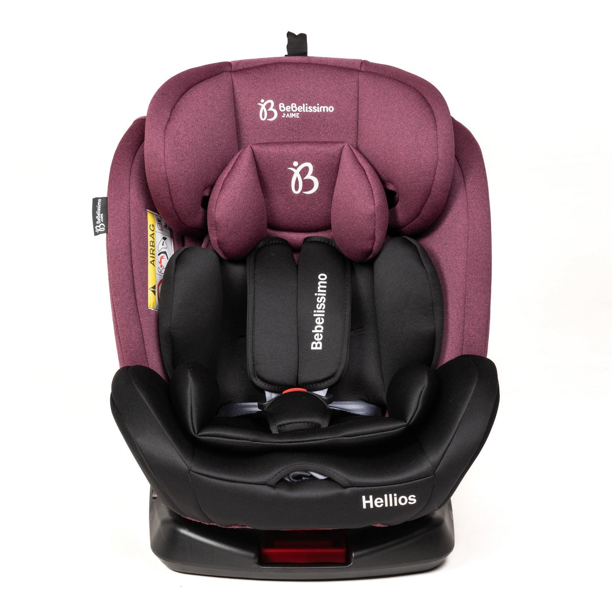 Voir la diapositive 2 : BEBELISSIMO Siège auto Isofix - pivotant 360 °- groupe 0+/1/2/3 - (0-36kg) - Hellios - bordeaux /noir