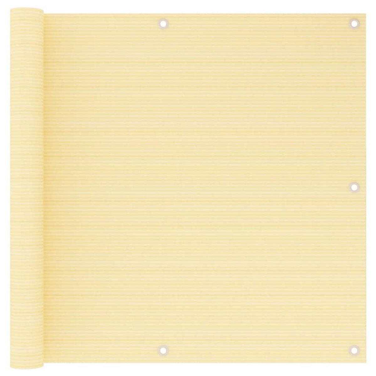 VIDAXL Ecran de balcon Beige 90x500 cm PEHD