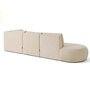 Voir la diapositive 6 : LISA DESIGN Santorini - canapé modulable d'angle droit - 5 places - en tissu texturé