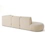 Voir la diapositive 6 : LISA DESIGN Santorini - canapé modulable d'angle droit - 5 places - en tissu texturé