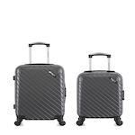 BLUESTAR BLUESTAR - LOT DE 2 - Valises cabine et cabine XXS CITE. Coloris disponibles : Blanc, Bleu, Gris, Vert, Noir, Rose, Beige