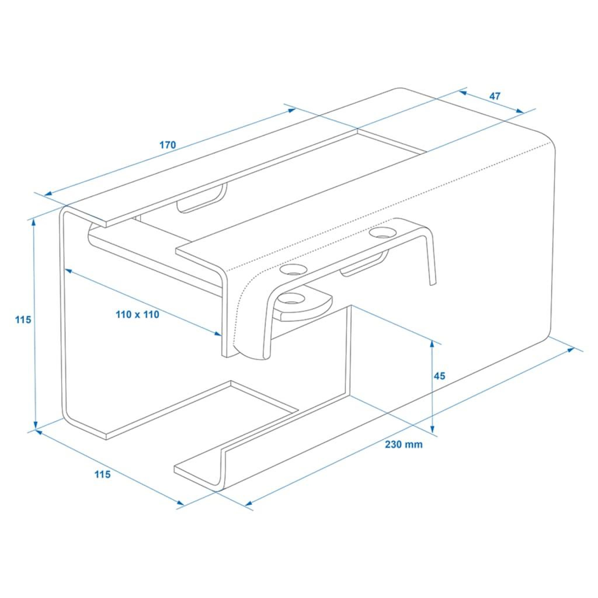 Voir la diapositive 6 : PROPLUS ProPlus Verrou d'accouplement avec serrure 110x110 mm 341325S