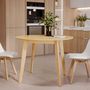 Voir la diapositive 2 : Rendez vous déco Table ronde 4 personnes en bois clair D100 cm - Réno