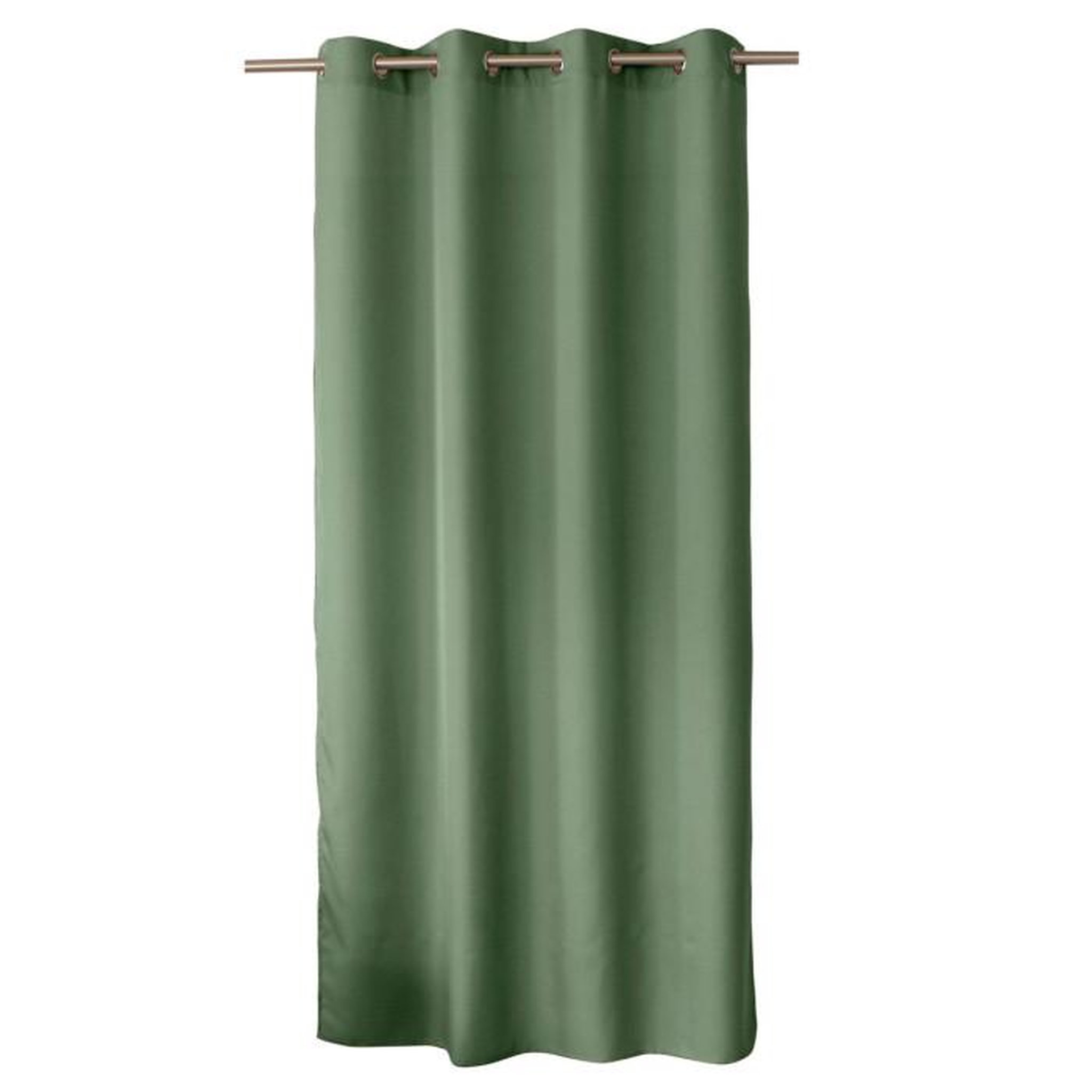 Voir la diapositive 3 : TOILINUX Rideau en toile unie Basic à 8 œillets - 140 x 240 cm - Vert argile