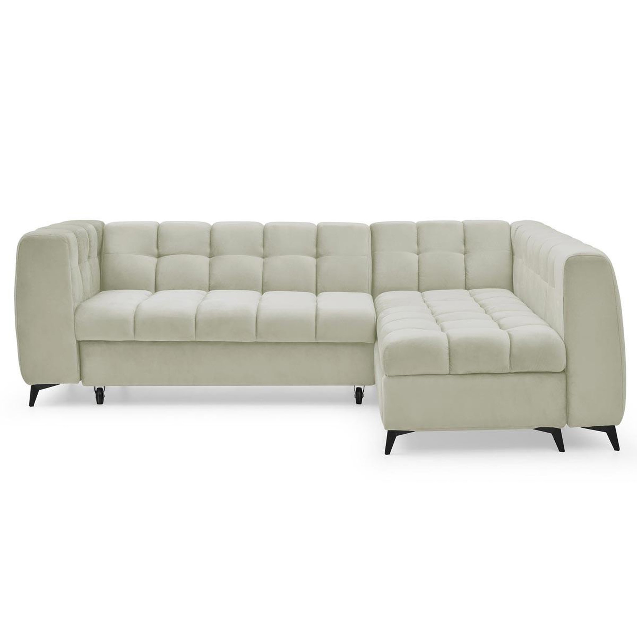 Paris Prix Canapé d'angle convertible 5 places  casey  247cm beige