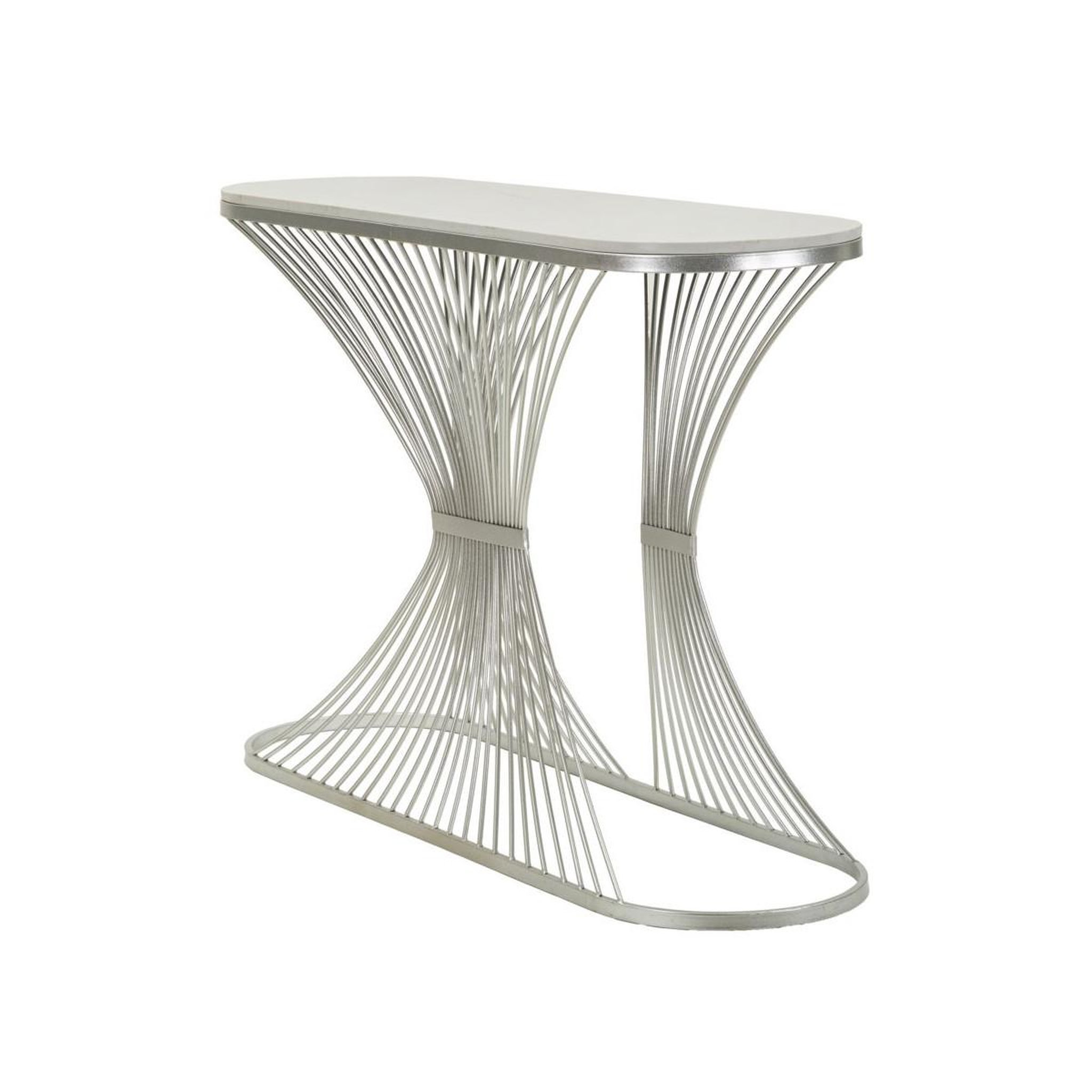 Voir la diapositive 4 : Paris Prix Console design en marbre  bridge  120cm argent