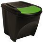Voir la diapositive 2 : VIDAXL Poubelles empilables 3 pcs Anthracite 75 L