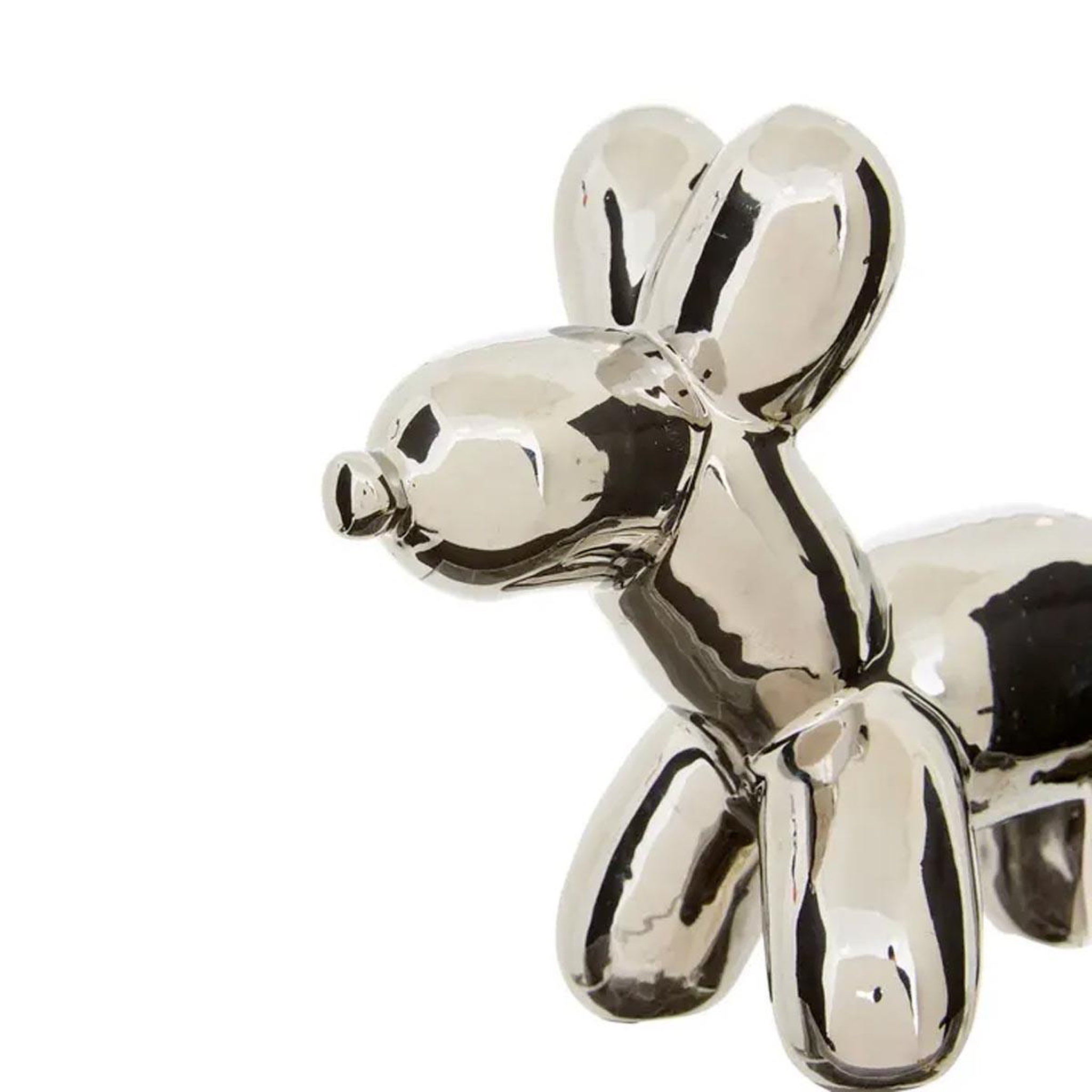 Voir la diapositive 2 : ATMOSPHERA Statuette Déco Chien en Céramique  Théo  19cm Argent