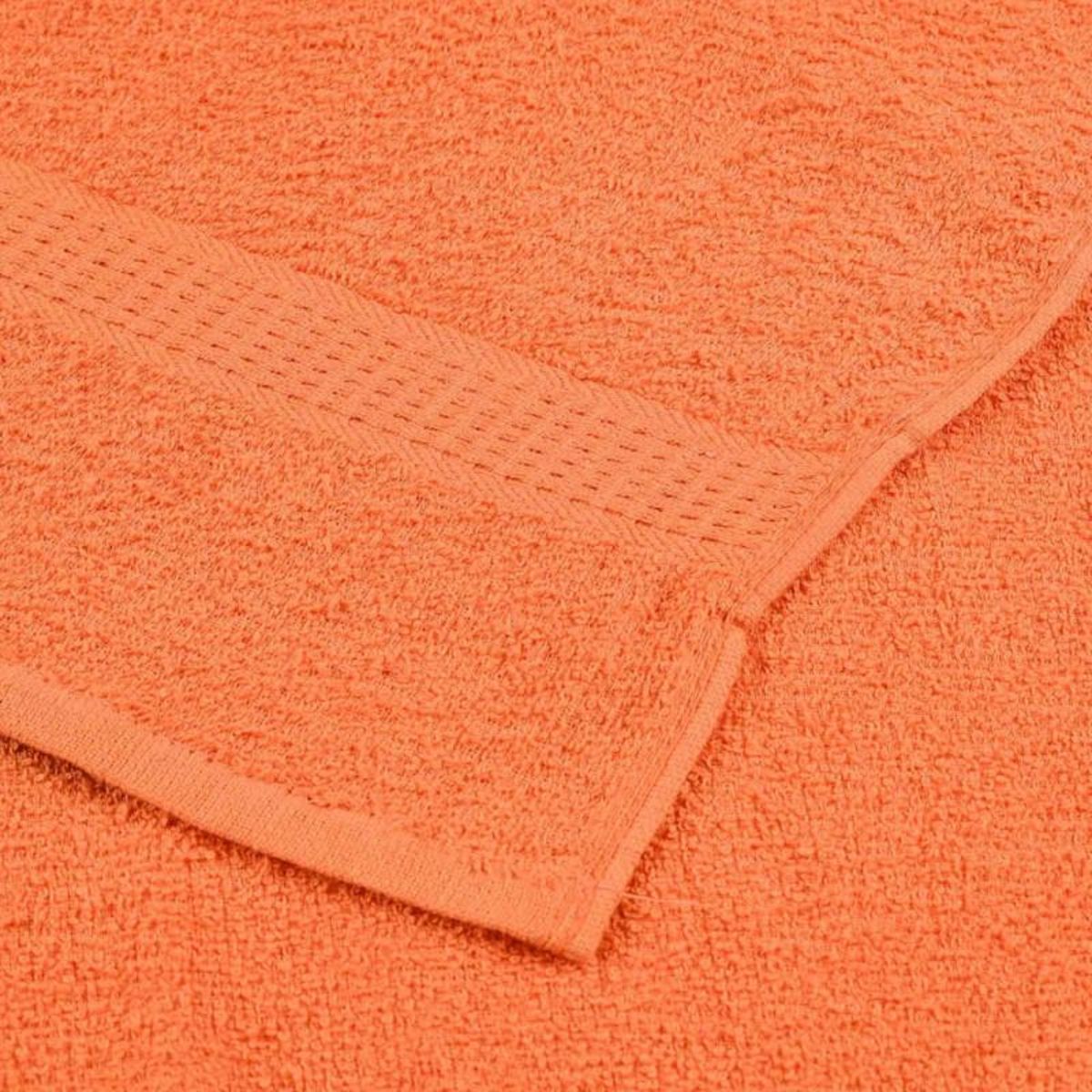 VIDAXL Serviettes de visage 10 pcs orange 30x30 cm 360 g m² 100% coton