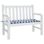 Voir la diapositive 3 : VIDAXL Coussin de banc de jardin rayures bleues et blanches 120x50x3cm