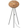 Voir la diapositive 2 : Paris Prix Lampadaire Trépied  Rotin & Métal  125cm Naturel