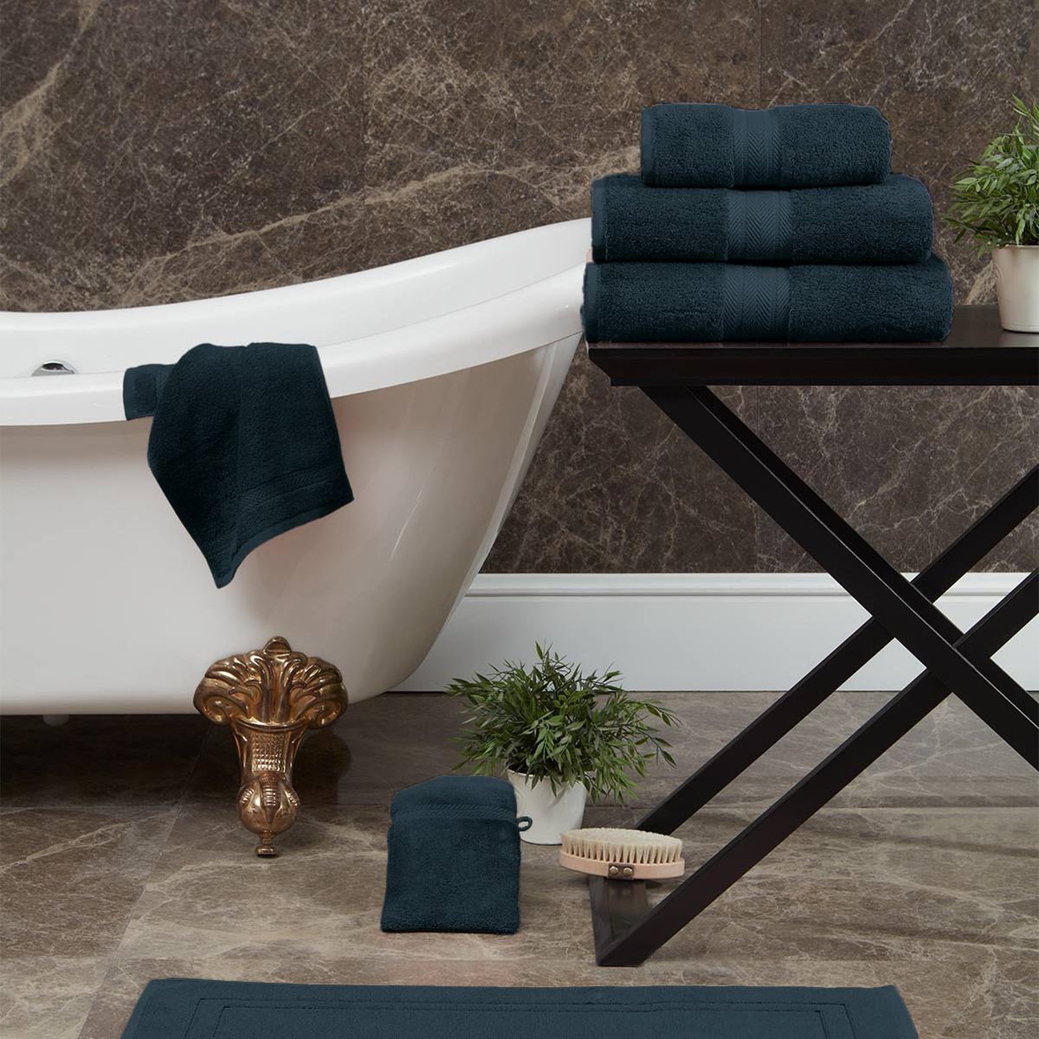 Voir la diapositive 3 : Sensei Maison Drap de bain 550 g/m² LUXURY - 70x140 cm