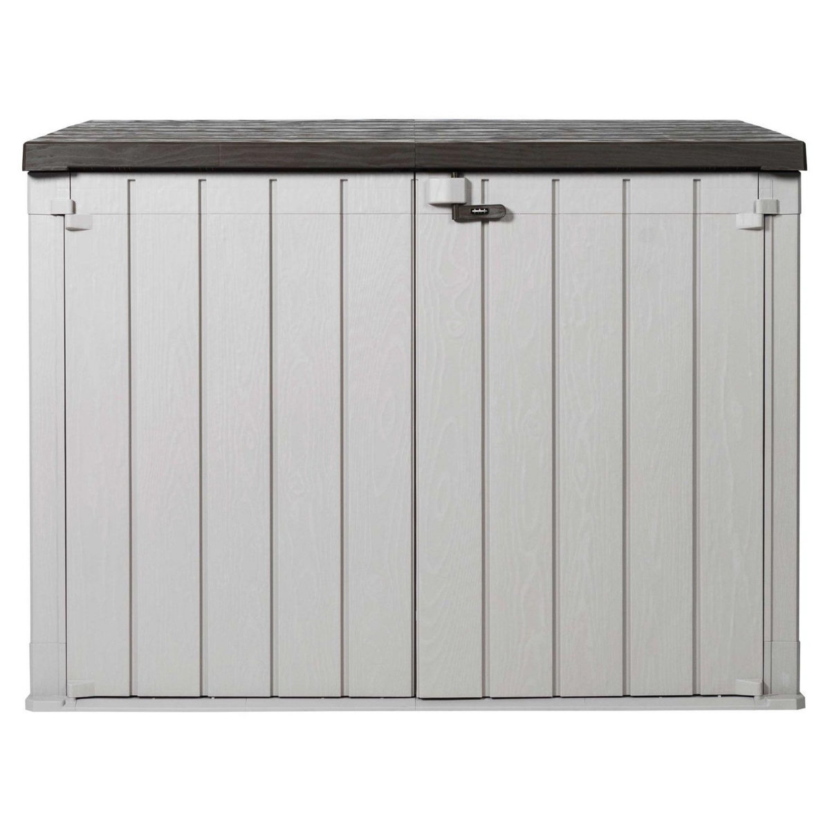 TOOMAX Coffre de rangement jardin multifonction résine - Taupe et marron - 2270L - STOREWAY PLUS 2XL