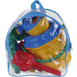 POLESIE SAC SEAU D20CM BLEU +11 ACC POLESIE POI9490WD05