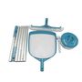 Voir la diapositive 1 : GARDEN STAR Set/ Lot de 5 accessoires pour piscine - sac, épuisette 44cm, brosse paroi, distributeur galet,  thermomètre, manche 5 sections