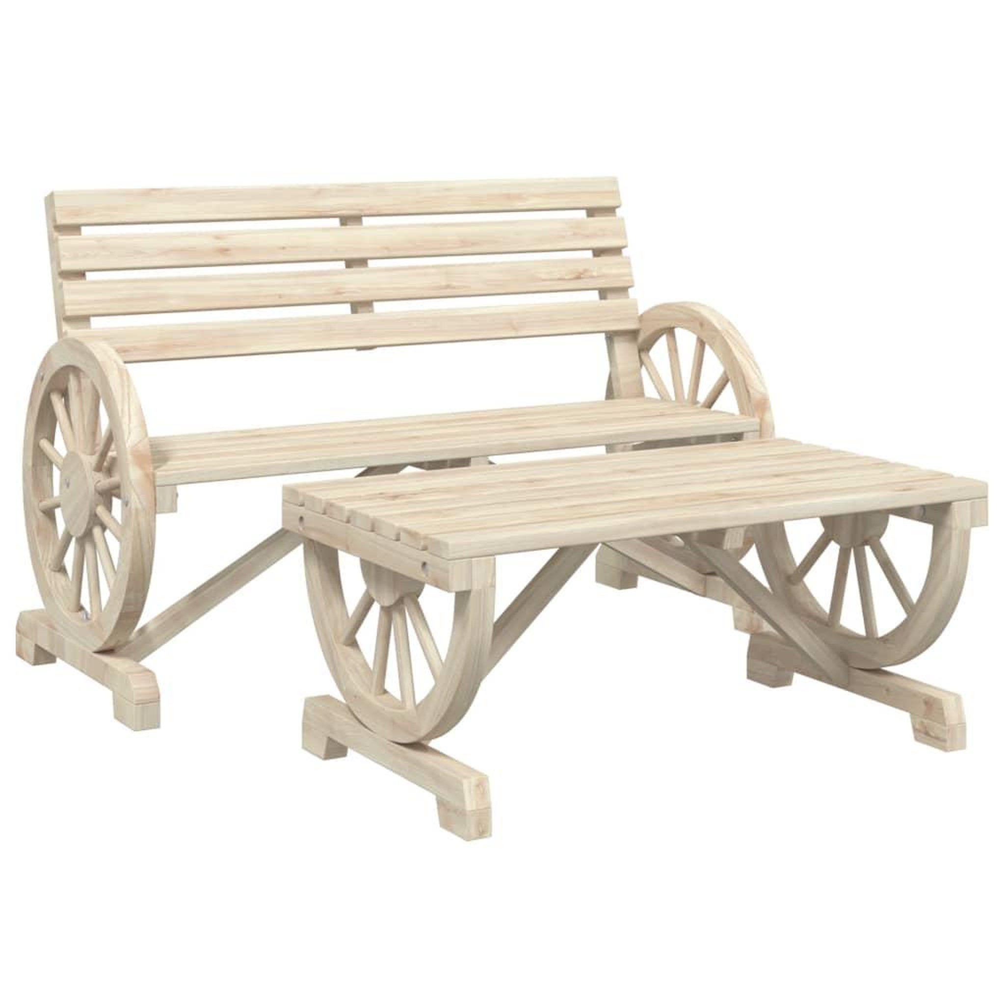 Voir la diapositive 2 : VIDAXL Salon de jardin 2 pcs bois de sapin massif