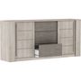 Voir la diapositive 4 : Ensemble table de séjour L170/230cm + enfilade 3 portes CANNES