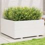 Voir la diapositive 1 : VIDAXL Jardiniere blanc 100x100x49,5 cm bois de pin massif