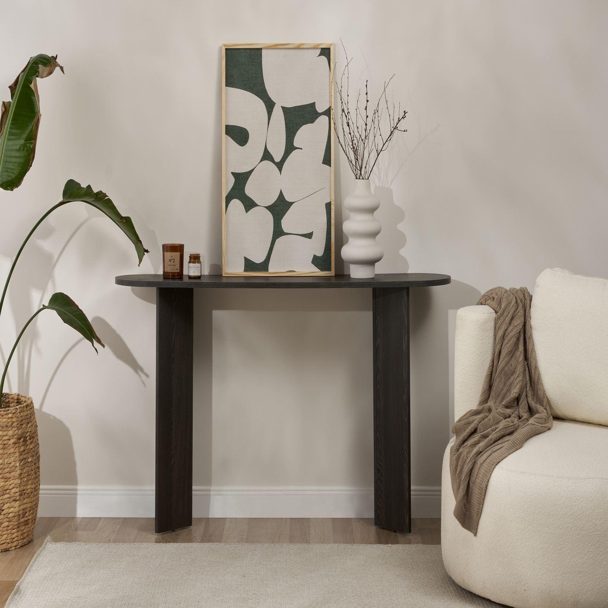 Voir la diapositive 2 : Habitat et Jardin Console en bois  sira  - 150 x 35 x 75 cm - lumière noire