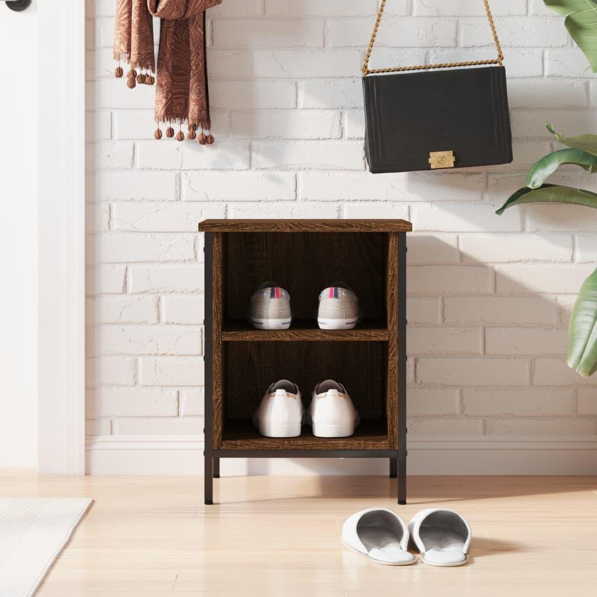 VIDAXL Armoire a chaussures chene marron 38x35x50 cm bois d'ingenierie