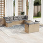 Voir la diapositive 1 : VIDAXL Salon de jardin avec coussins 9 pcs beige resine tressee