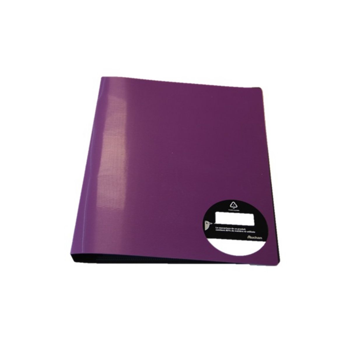 AUCHAN Classeur A4 souple dos 20mm violet