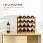 HOMCOM Étagère à bouteilles casier à vin range bouteilles horizontal 4 niv. 16 bouteilles max. bois de bambou