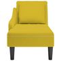 Voir la diapositive 4 : VIDAXL Fauteuil long avec coussin et accoudoir droit jaune velours