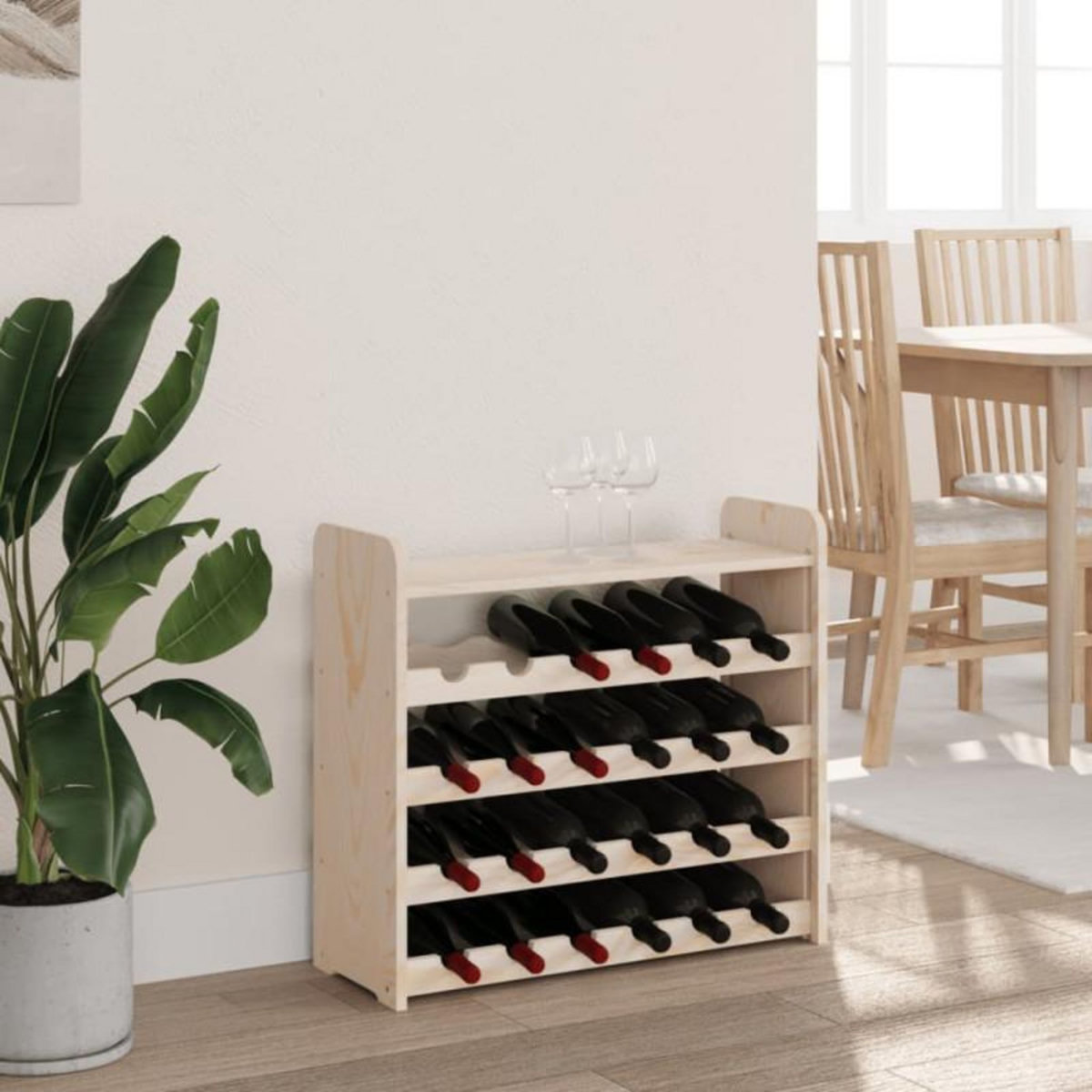 VIDAXL Casier à vin et panneau supérieur 67,5x25x60 cm bois pin massif
