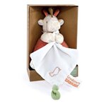 DOUDOU ET COMPAGNIE Peluche girafe avec doudou mouchoir - 15 cm