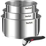TEFAL Batterie de cuisine 3 casseroles avec 1 poignée