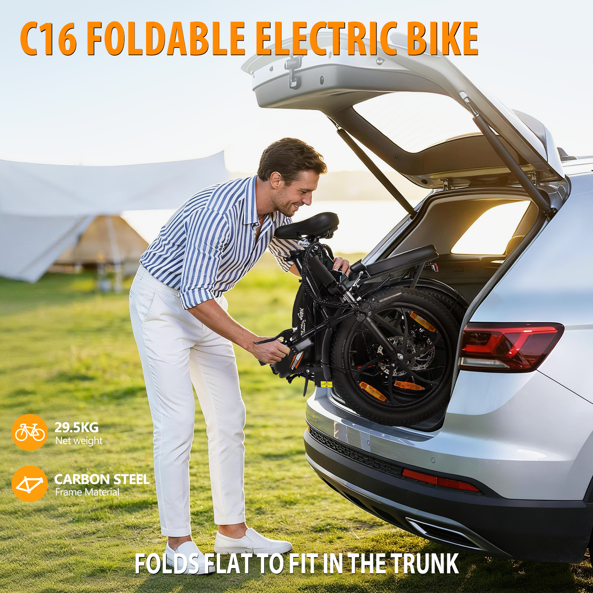 Voir la diapositive 5 : ZAZAWORK Vélo électrique pliant ZAZAWORK C16