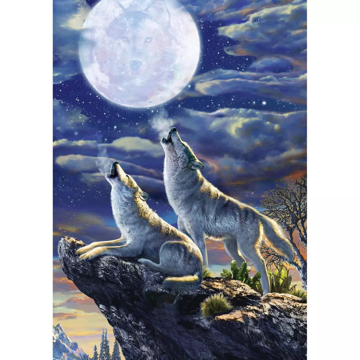 Art Puzzle Puzzle 1000 pièces : Loups de la Pleine Lune