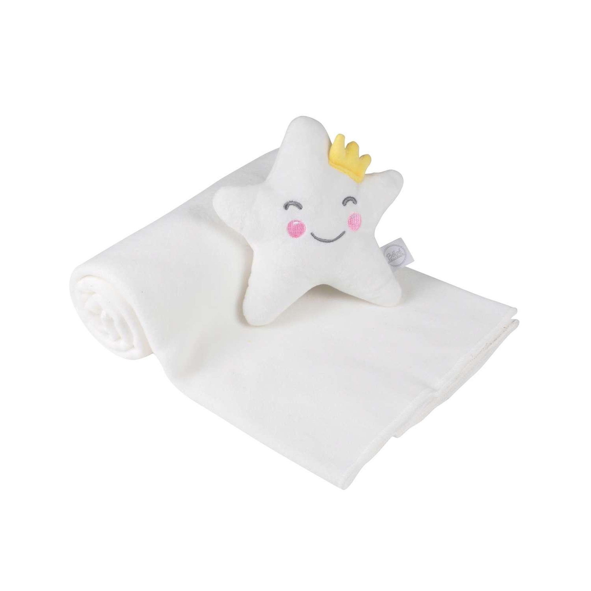 Voir la diapositive 1 : BEBE DOUCEUR Doudou et son plaid blanc