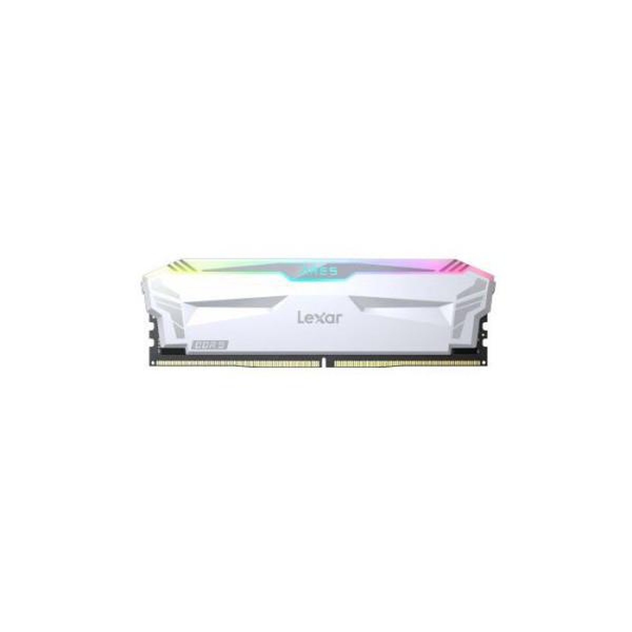 Lexar Barrette Mémoire - LEXAR Ares - DDR5 6400 - CL32 1.4 V - 32 Go (2x 16 Go) - Dissipateur thermique + RGB - Blanc