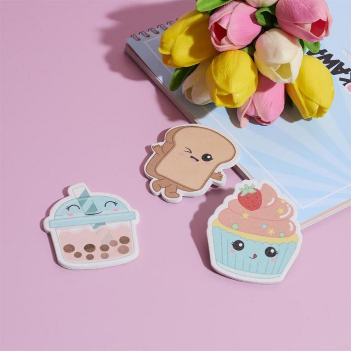 Paris Prix Lot de 3 Mini Limes à Ongles  Kawaii  8cm Multicolore