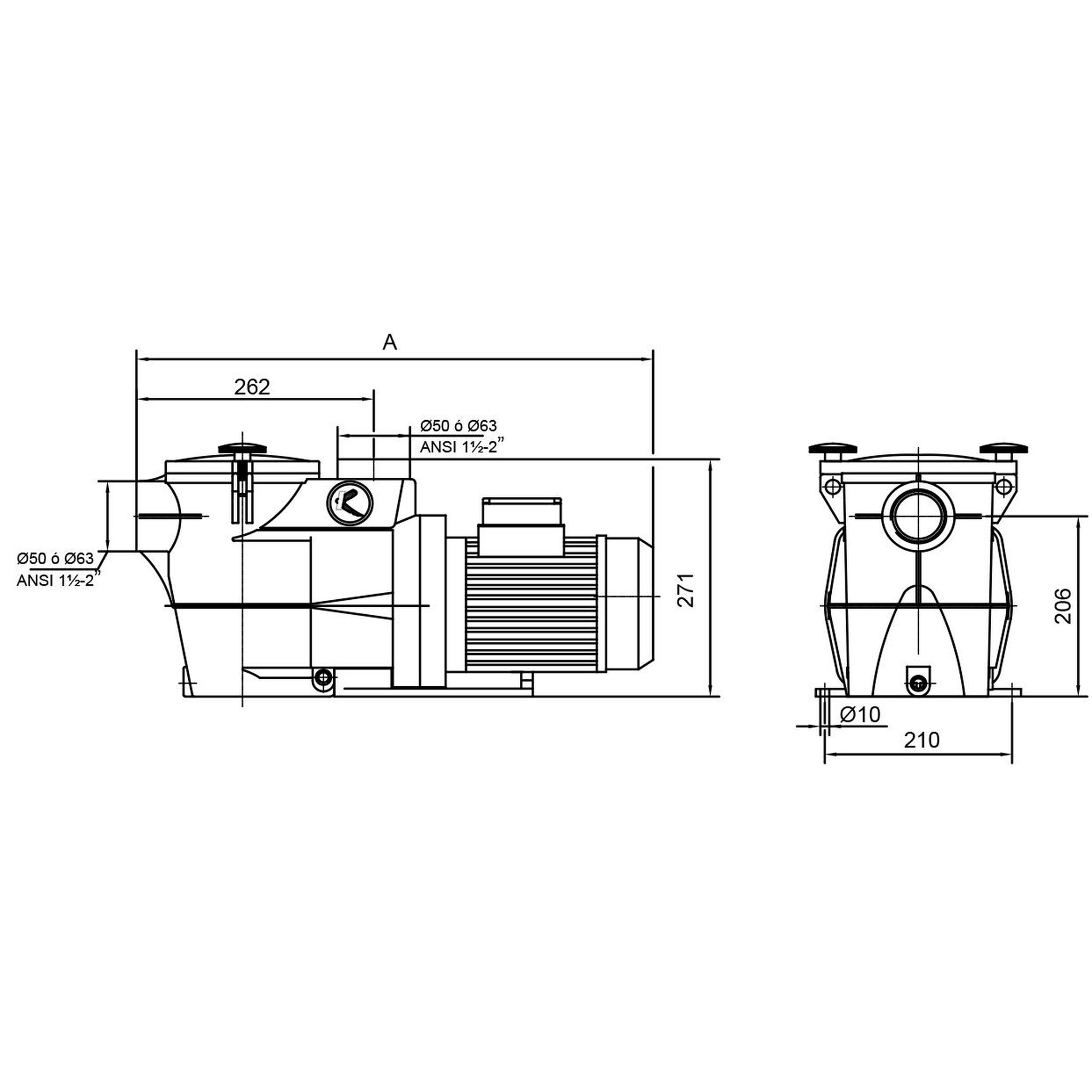 Voir la diapositive 4 : KRIPSOL Pompe de filtration 25,7m3/h tri ie3 - ks200t