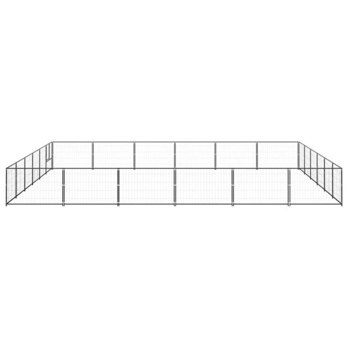 VIDAXL Chenil Noir 36 m² Acier