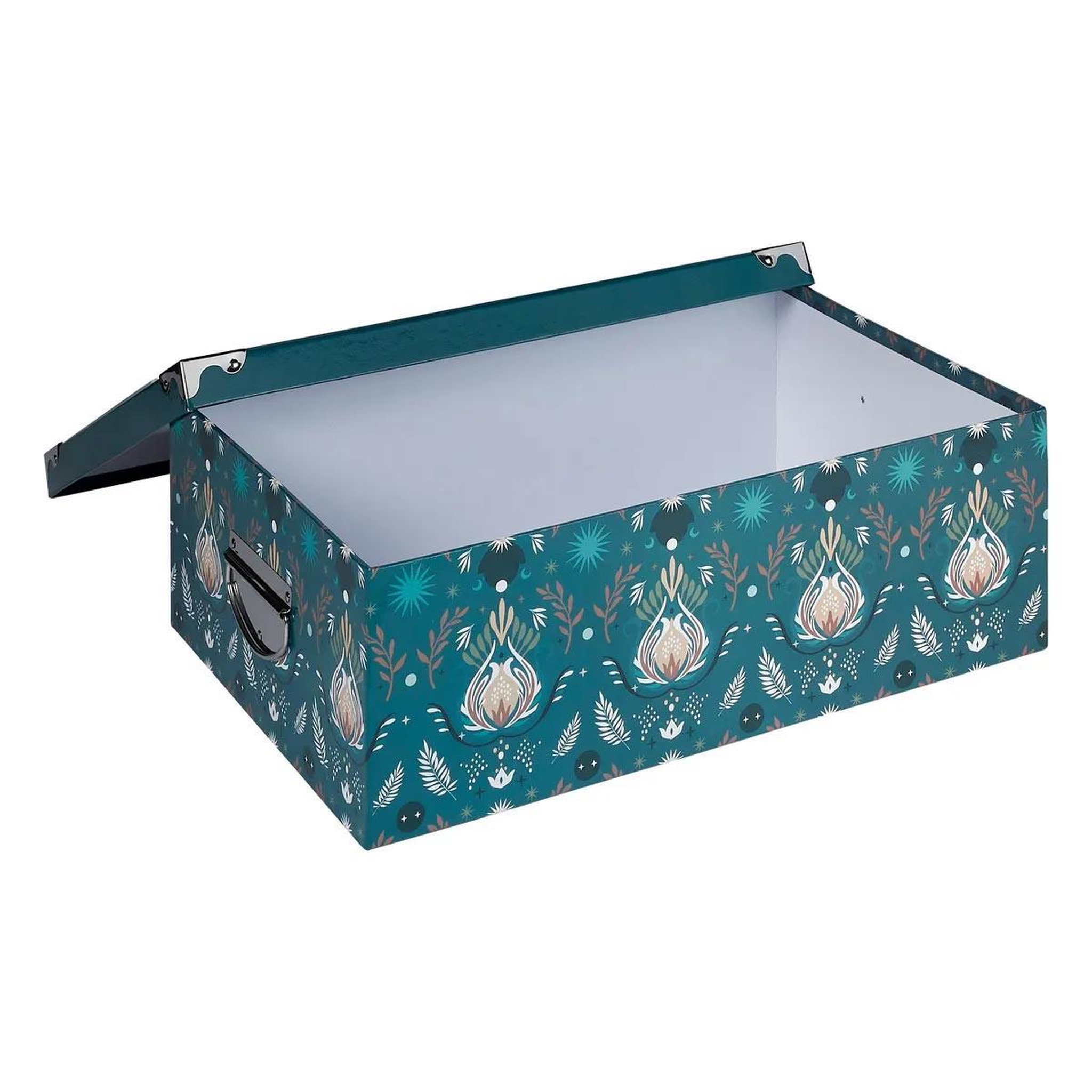 Voir la diapositive 4 : FIVE Lot de 6 boîtes déco  peace  48cm bleu pétrole