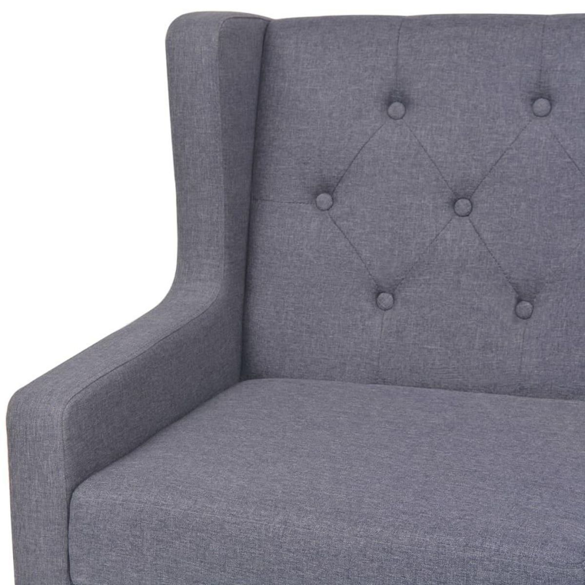 VIDAXL Fauteuil gris tissu