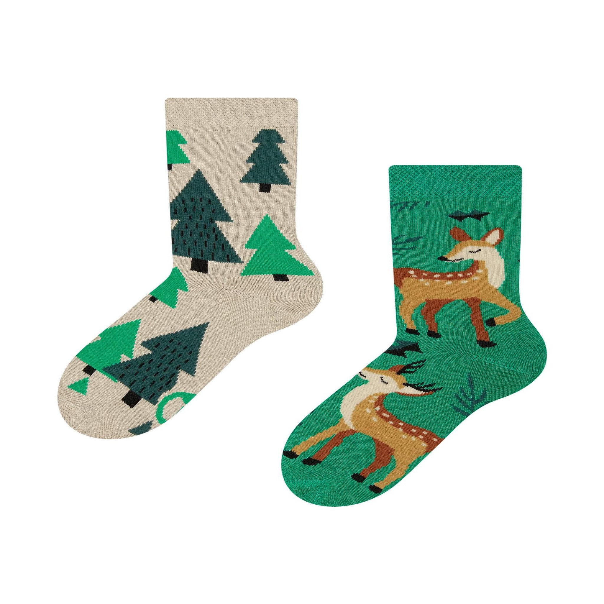 DEDOLES Chaussettes chaudes enfants chevrette et cerf. Coloris disponibles : Multicolore