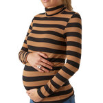 MAMALICIOUS T shirt Manches  ongues Orange/ Femme Mamalicious Nellie. Coloris disponibles : Noir