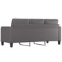Voir la diapositive 5 : VIDAXL Canape a 3 places Gris 180 cm Similicuir