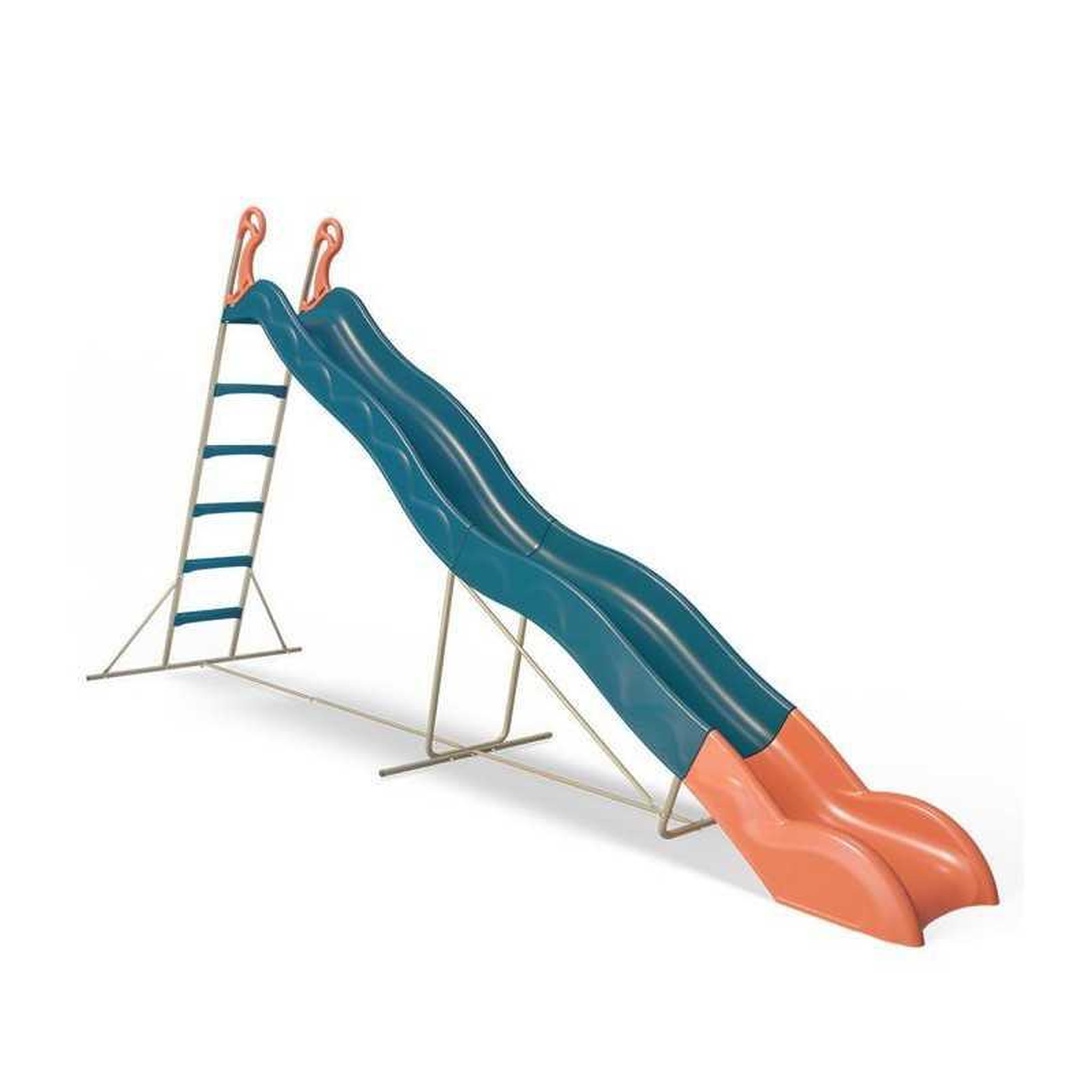 Voir la diapositive 2 : Trigano Aleo by trigano valou toboggan extérieur enfant 3,80 m bleu et corail