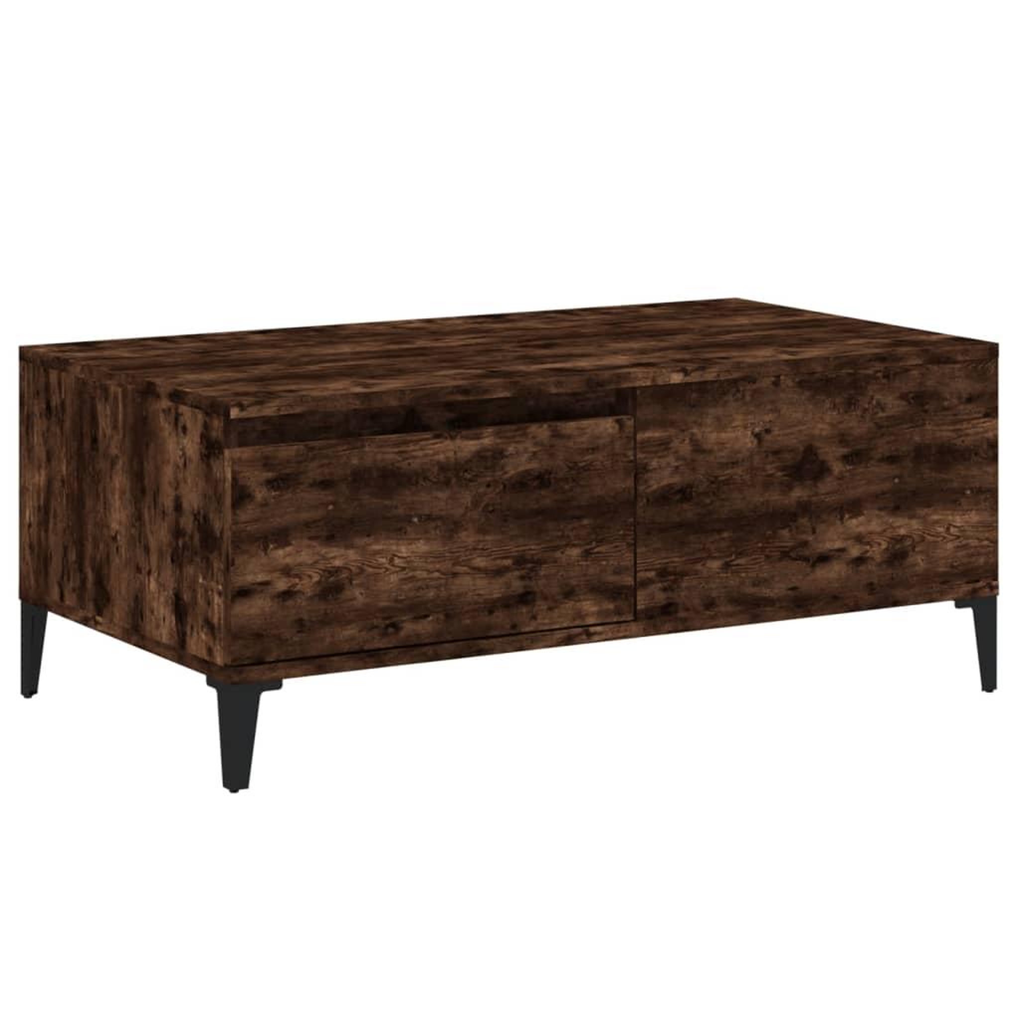 Voir la diapositive 2 : VIDAXL Table basse Chene fume 90x50x36,5 cm Bois d'ingenierie