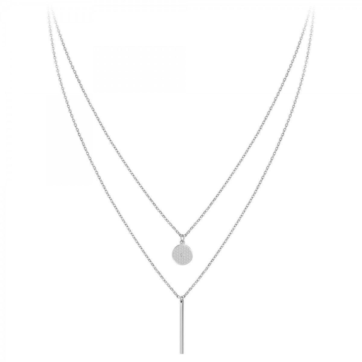 SC CRYSTAL Collier multi-rangs par SC Crystal orné d'un véritable diamant blanc